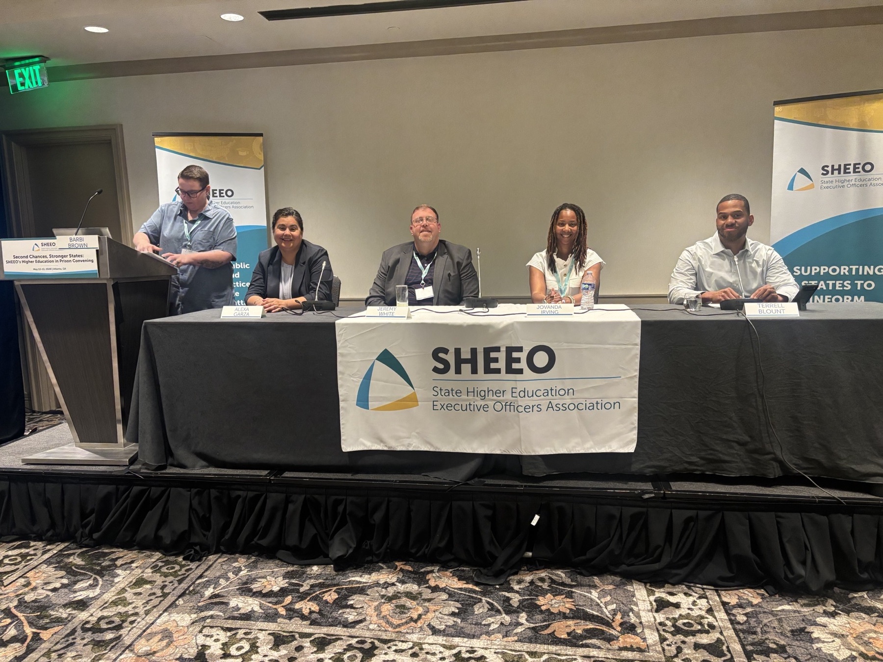 Panelists at the SHEEO higher education in prison convening
